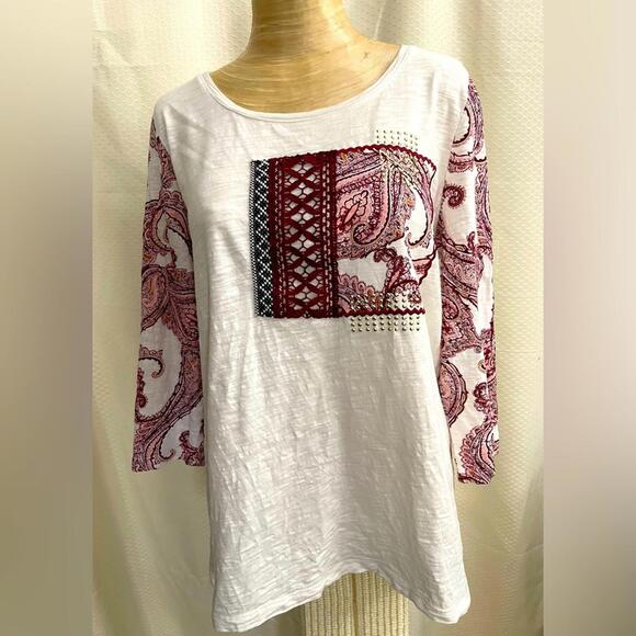 Chico's Tops - Chico’s Zenergy cotton 3/4 sleeve top Chico’s 2 (12/14)
